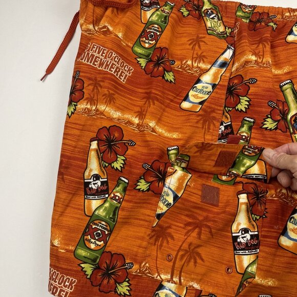 Big Dogs Swim Trunks Men’s 3XL  "It’s 5 O’Clock Somewhere" Pockets Hawaiian - Picture 9 of 14